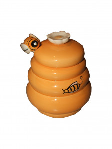 Pot céramique avec cuillère à miel